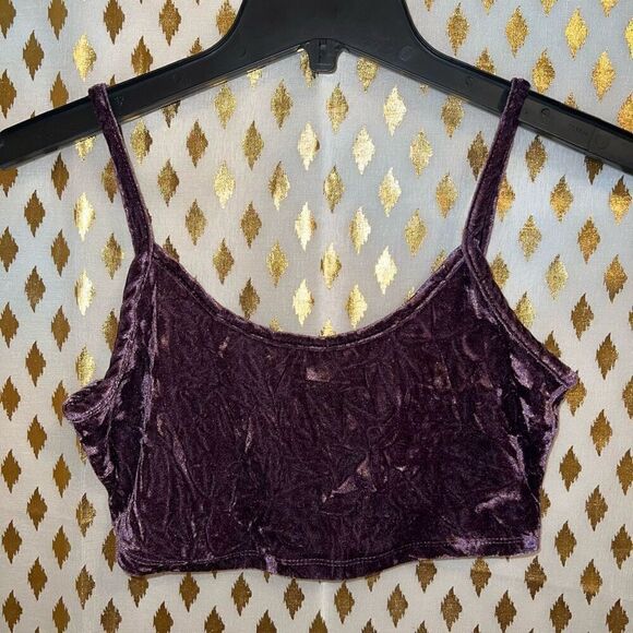 SHEIN Tops - Velvet violet purple crop top bralette size M